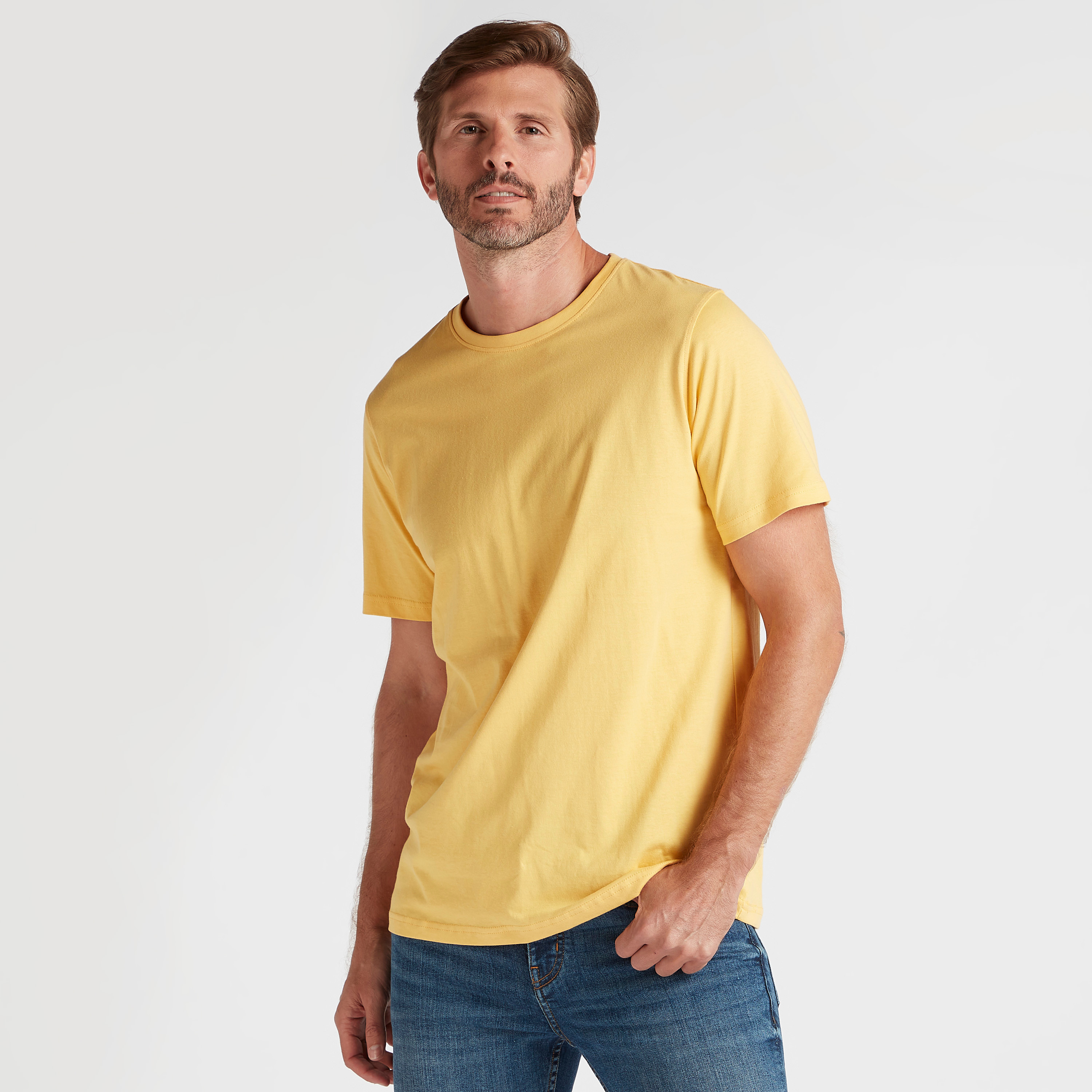 Solid T-shirt with Short Sleeves and Crew Neck-men-clothing-tshirtsandpolos-tshirts-image-1