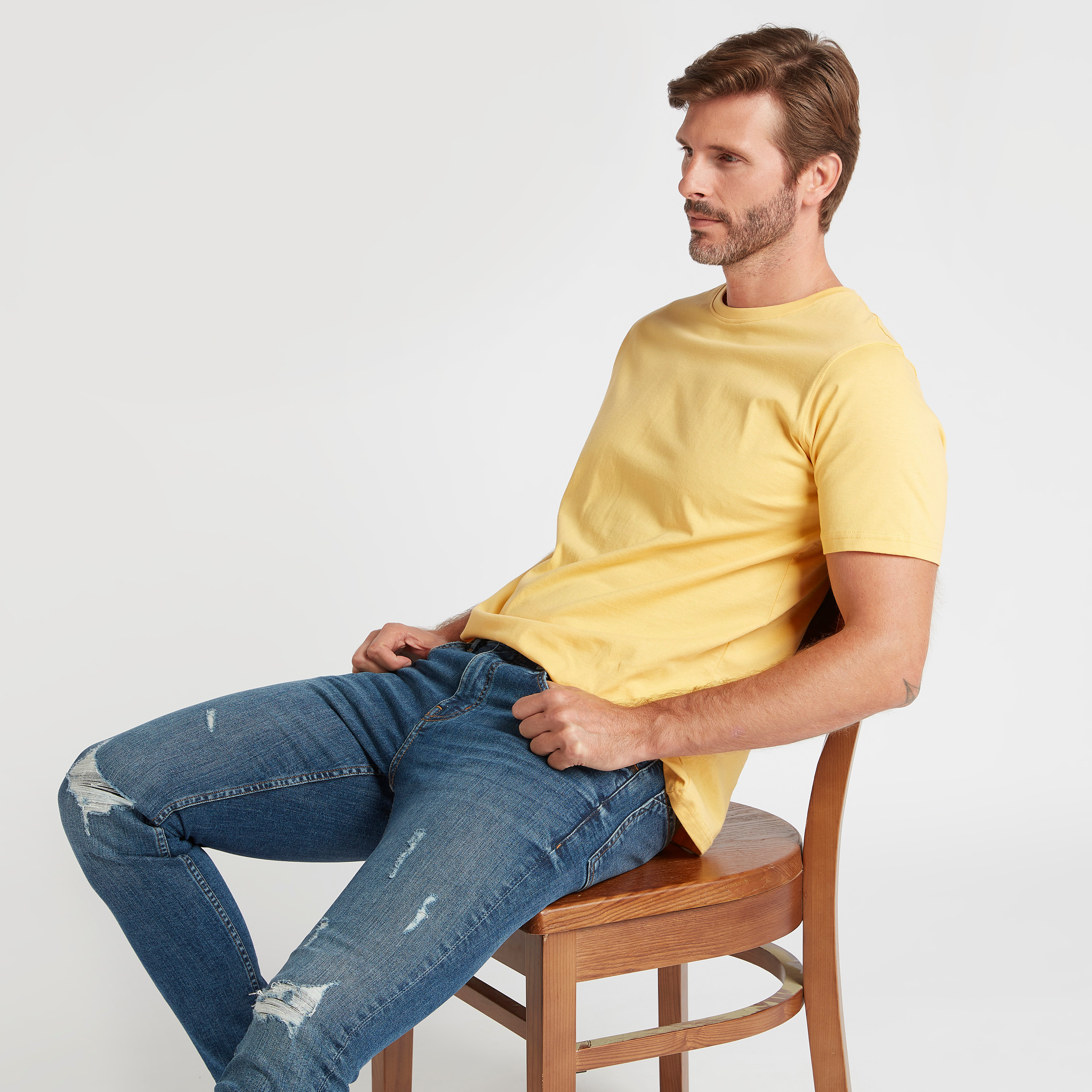 Solid T-shirt with Short Sleeves and Crew Neck-men-clothing-tshirtsandpolos-tshirts-image-5