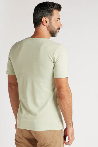 Sustainable Solid T-shirt with Short Sleeves and Crew Neck