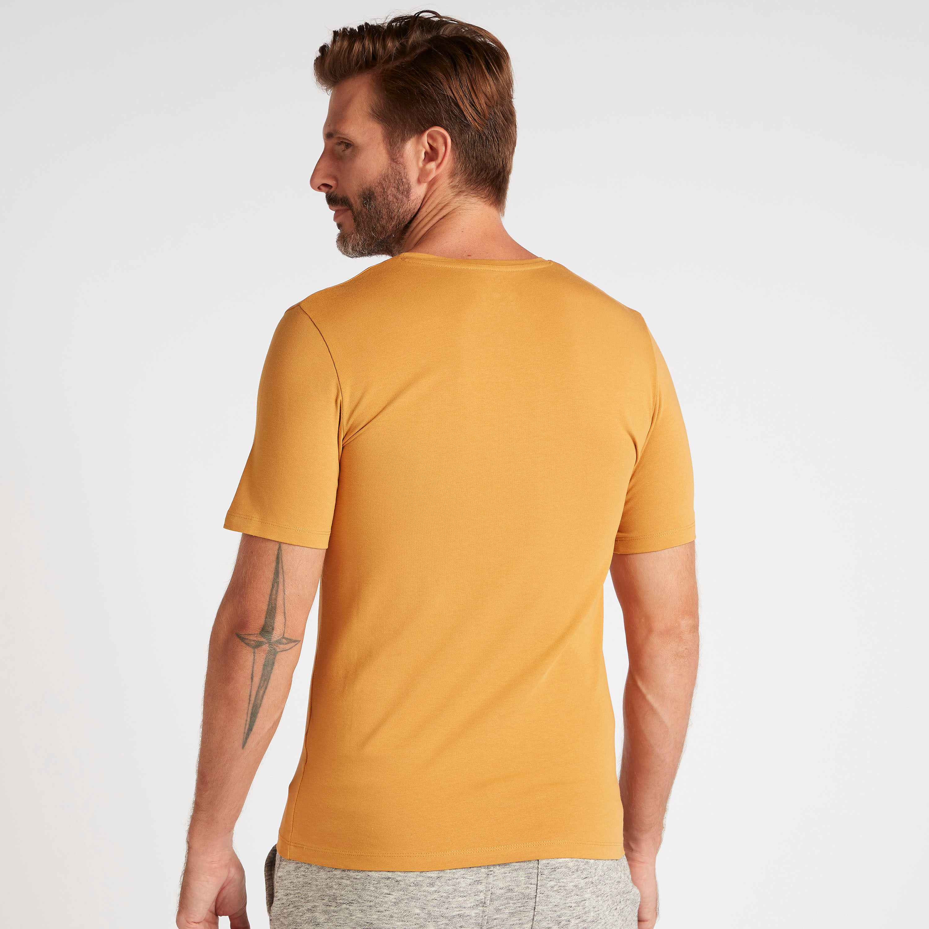 Solid T-shirt with Short Sleeves and Crew Neck-men-clothing-tshirtsandpolos-tshirts-image-4