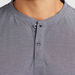 Solid T-shirt with Henley Neck and Short Sleeves-T Shirts-thumbnail-2