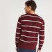 Striped Crew Neck Sweatshirt with Long Sleeves-Hoodies & Sweatshirts-thumbnail-3
