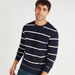 Striped Crew Neck Sweatshirt with Long Sleeves-Hoodies & Sweatshirts-thumbnailMobile-4