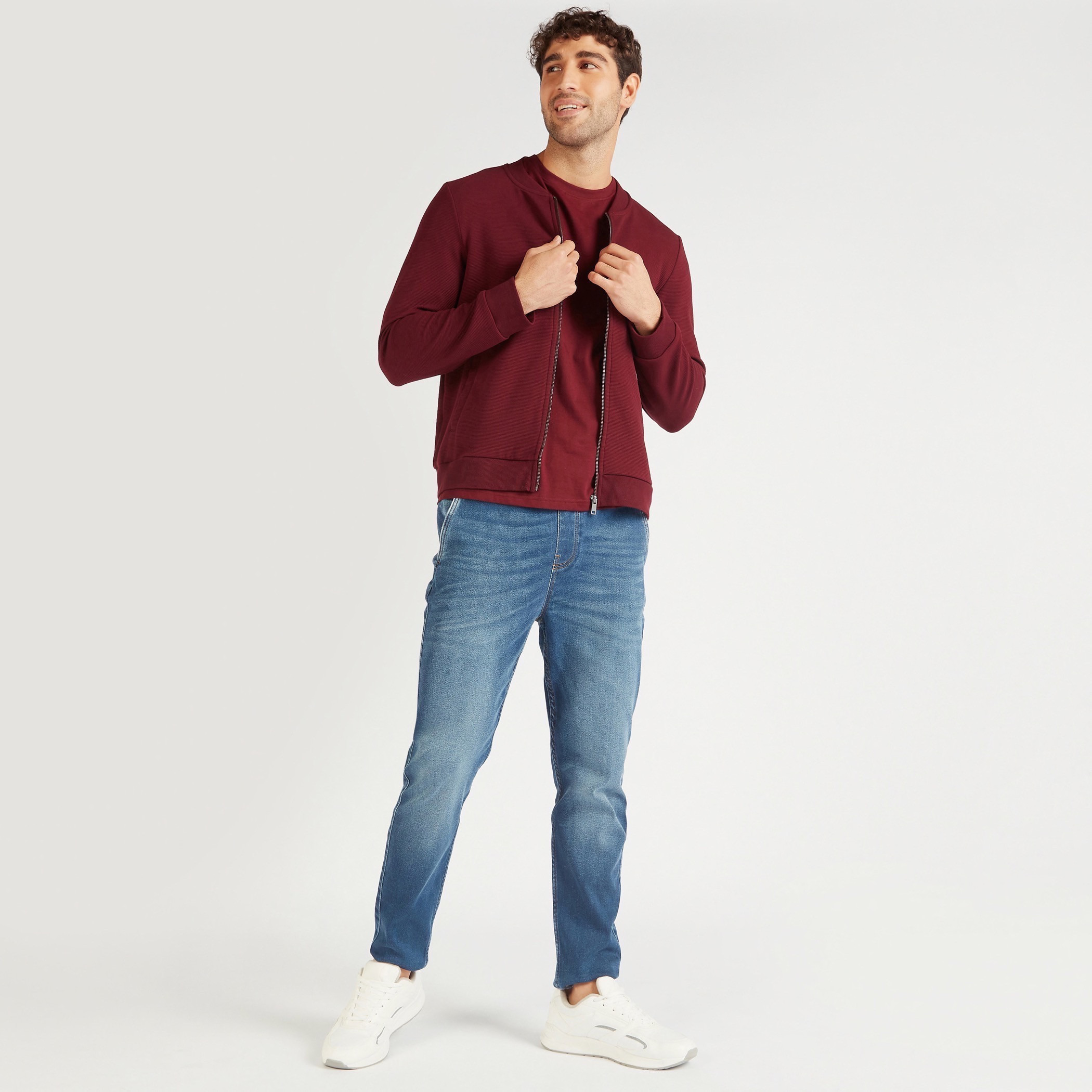 جاكيت بومبر بارز الملمس بسحّاب إغلاق وأكمام طويلة-men-clothing-jacketsandblazers-jackets-image-2