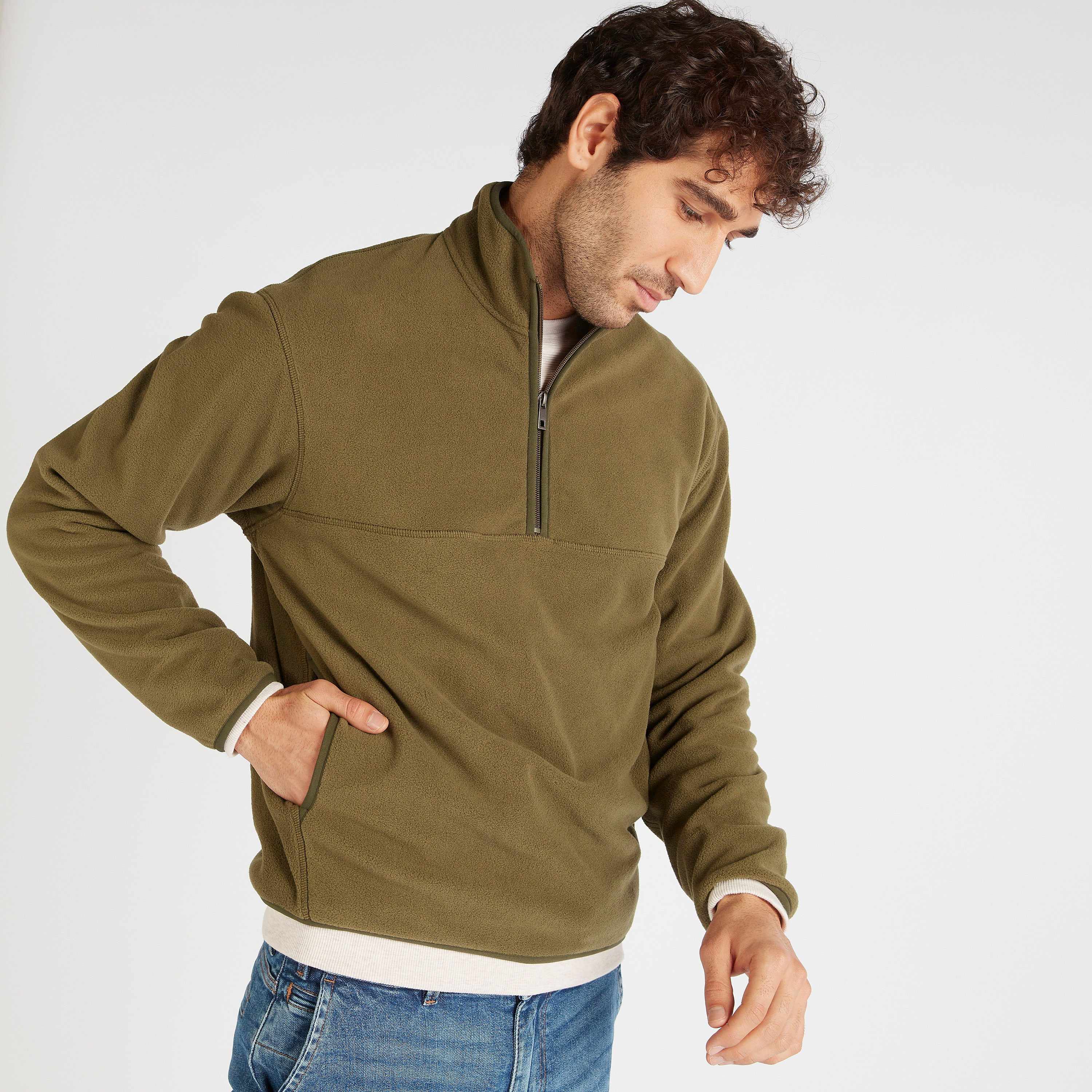 Half sleeve fleece discount jacket