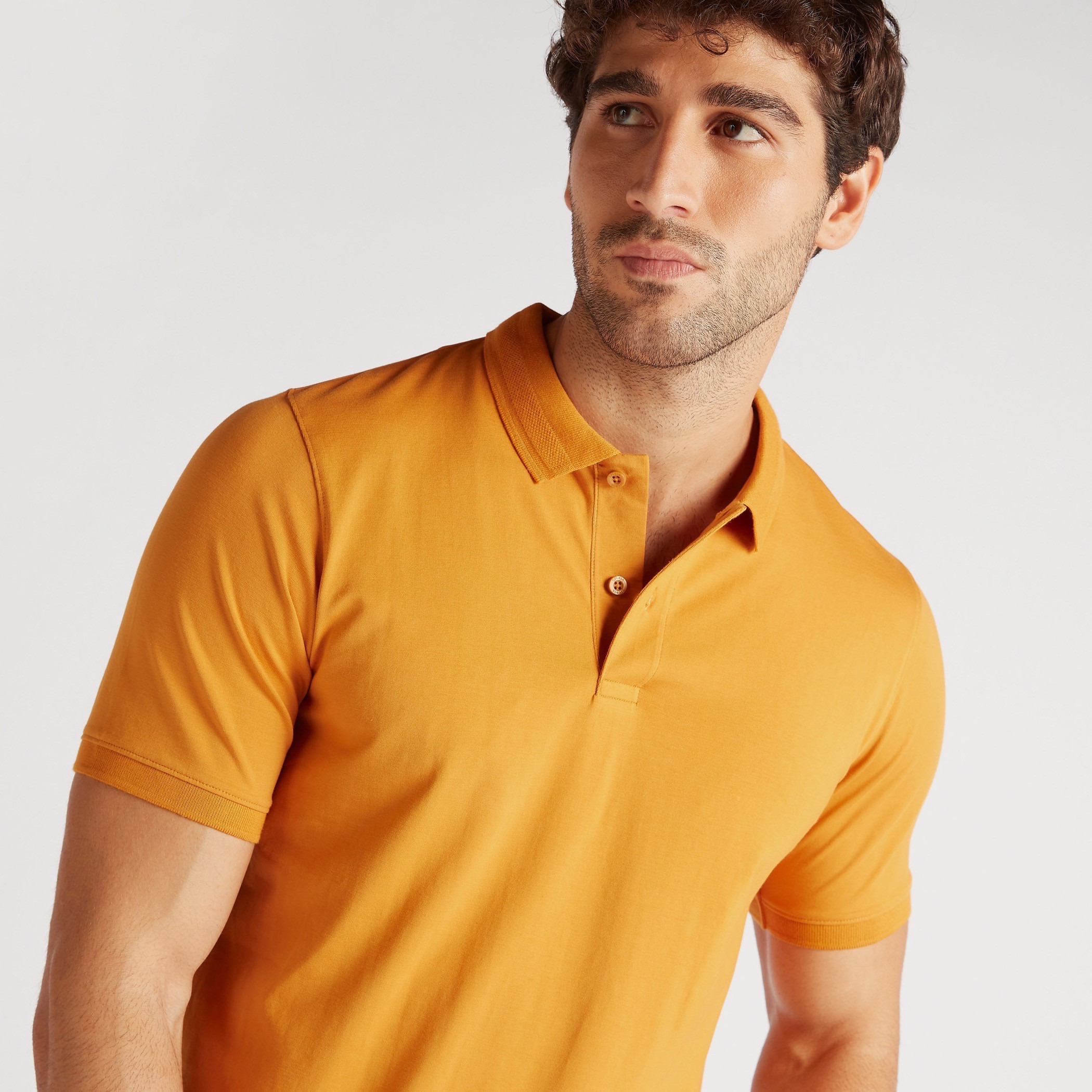 Solid Polo T-shirt with Short Sleeves-men-clothing-tshirtsandpolos-polos-image-1