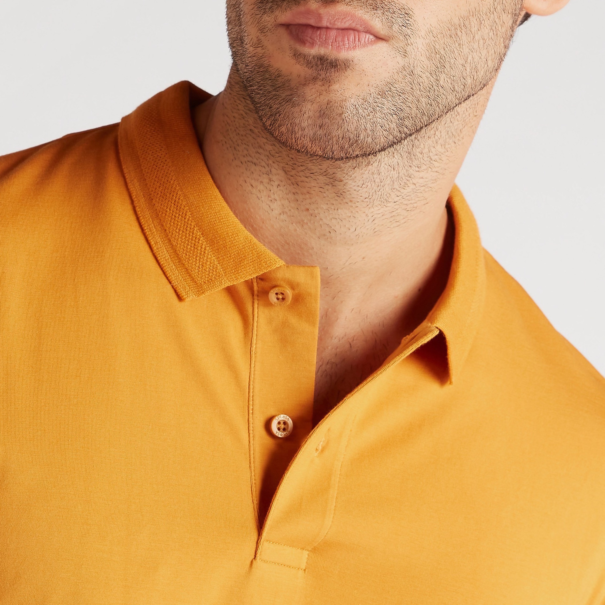 Solid Polo T-shirt with Short Sleeves-men-clothing-tshirtsandpolos-polos-image-5
