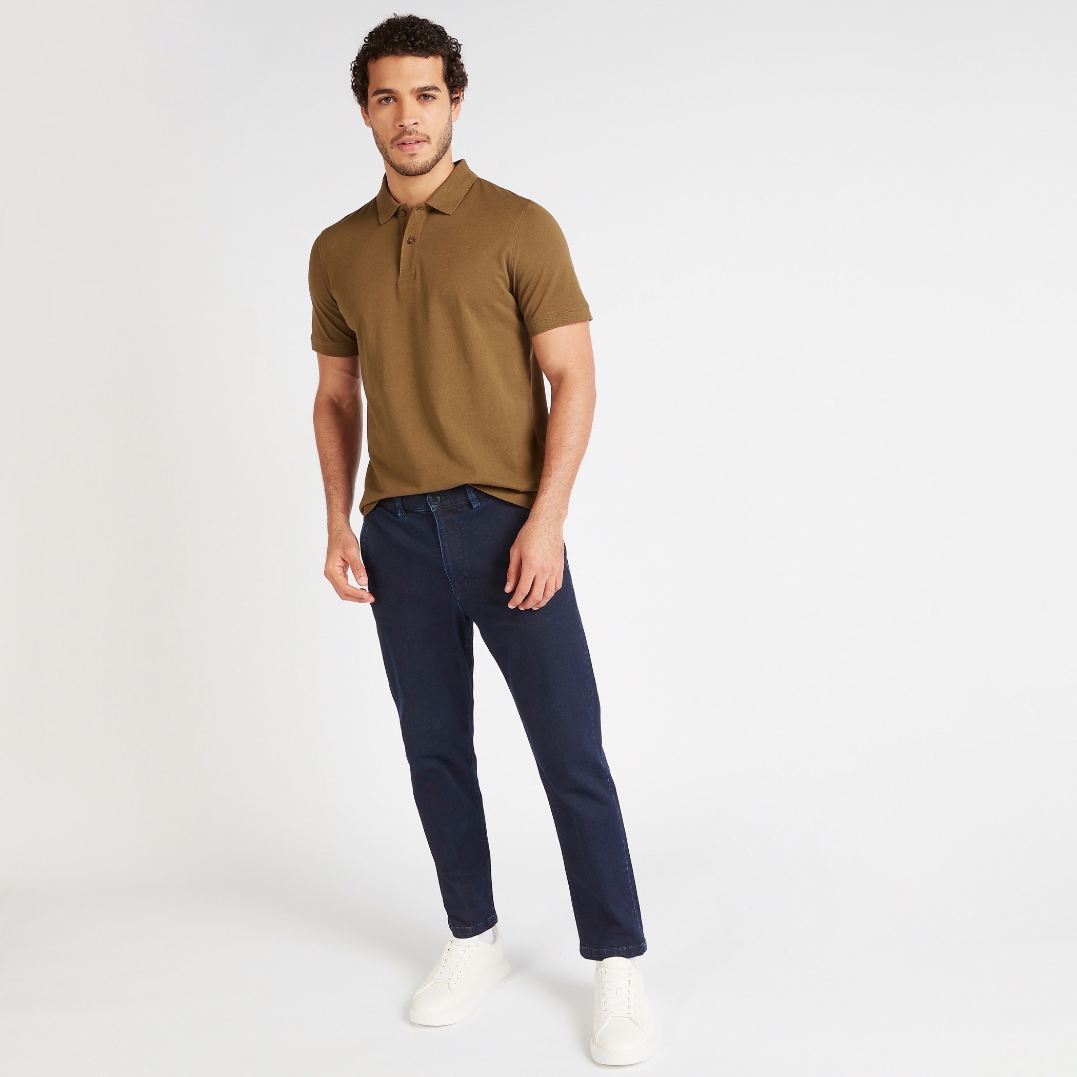 Solid Polo T-shirt with Short Sleeves-men-clothing-tshirtsandpolos-polos-image-2