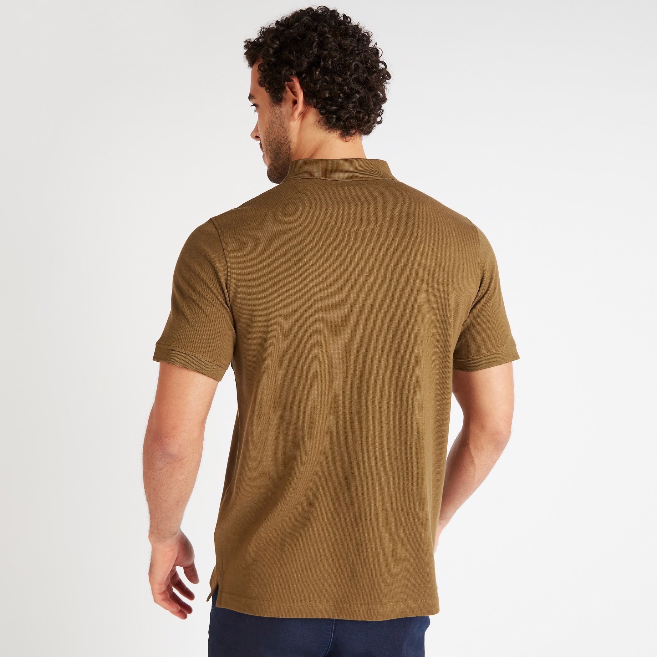 Solid Polo T-shirt with Short Sleeves-men-clothing-tshirtsandpolos-polos-image-4