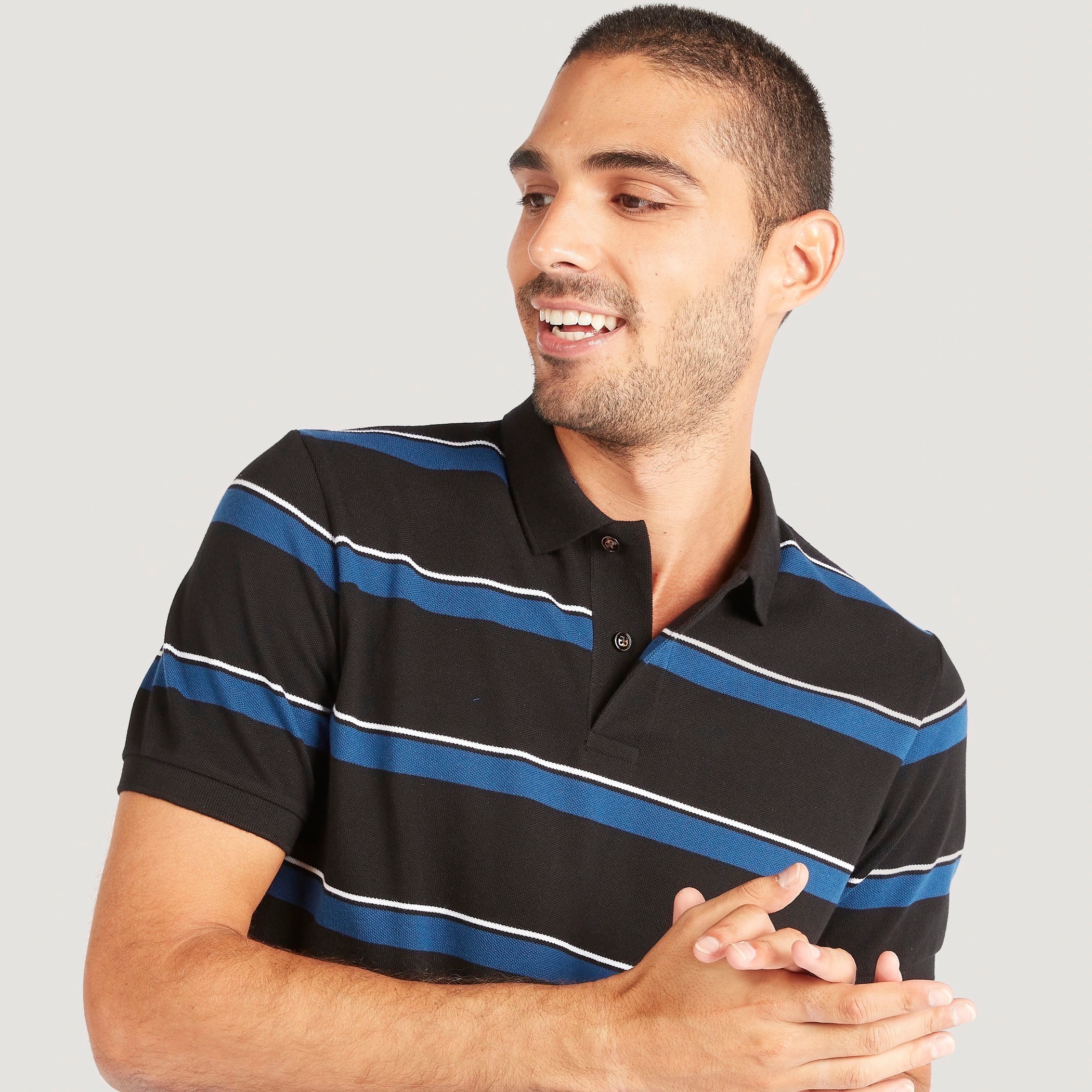 تيشيرت بولو مخطّط بأكمام قصيرة-men-clothing-tshirtsandpolos-polos-image-5