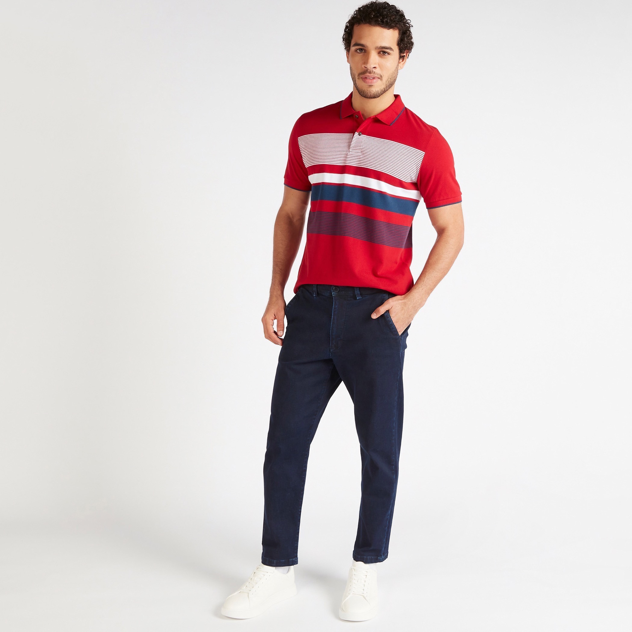 تيشيرت بولو مخطّط بأكمام قصيرة-men-clothing-tshirtsandpolos-polos-image-2