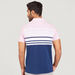 Striped Polo T-shirt with Short Sleeves and Button Closure-Polos-thumbnail-3