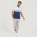 Striped Polo T-shirt with Short Sleeves and Button Closure-Polos-thumbnailMobile-1