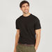 Solid Crew Neck T-shirt with Short Sleeves-T Shirts-thumbnailMobile-2