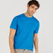 Solid Crew Neck T-shirt with Short Sleeves-T Shirts-thumbnailMobile-0
