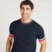 Solid Crew Neck T-shirt with Short Sleeves-T Shirts-thumbnailMobile-1