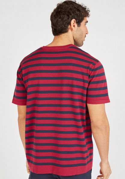 Striped T-shirt with Crew Neck and Short Sleeves-T Shirts-image-3