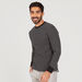 Striped Crew Neck T-shirt with Long Sleeves-T Shirts-thumbnail-0