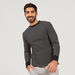 Striped Crew Neck T-shirt with Long Sleeves-T Shirts-thumbnailMobile-2