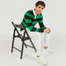 Striped Collared T-shirt with Long Sleeves-T Shirts-thumbnailMobile-1