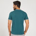 Solid Henley Neck T-shirt with Tipping Detail and Short Sleeves-Polos-thumbnailMobile-3