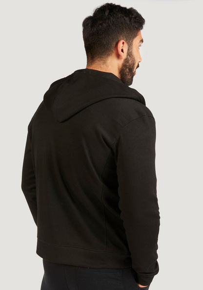 Solid Sweatshirt with Hood and Zip Closure-Sweatshirts-image-3