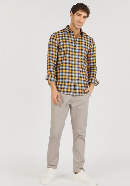 Checked Shirt with Long Sleeves and Chest Pocket-Shirts-image-1