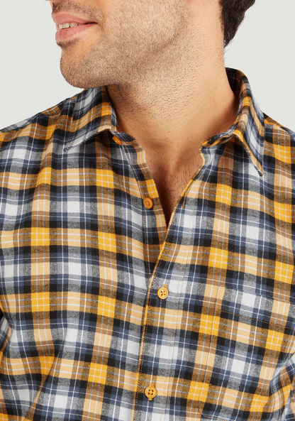 Checked Shirt with Long Sleeves and Chest Pocket-Shirts-image-2