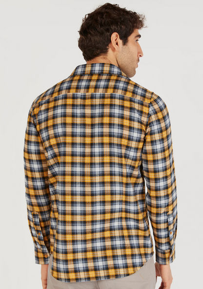 Checked Shirt with Long Sleeves and Chest Pocket-Shirts-image-3