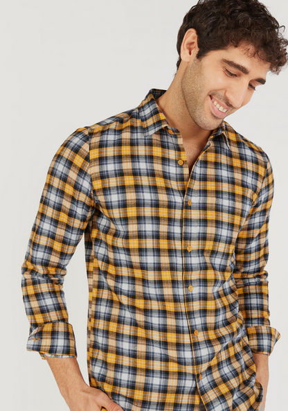 Checked Shirt with Long Sleeves and Chest Pocket-Shirts-image-4