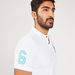 Camel Embroidered Polo T-shirt with Short Sleeves-Polos-thumbnailMobile-4