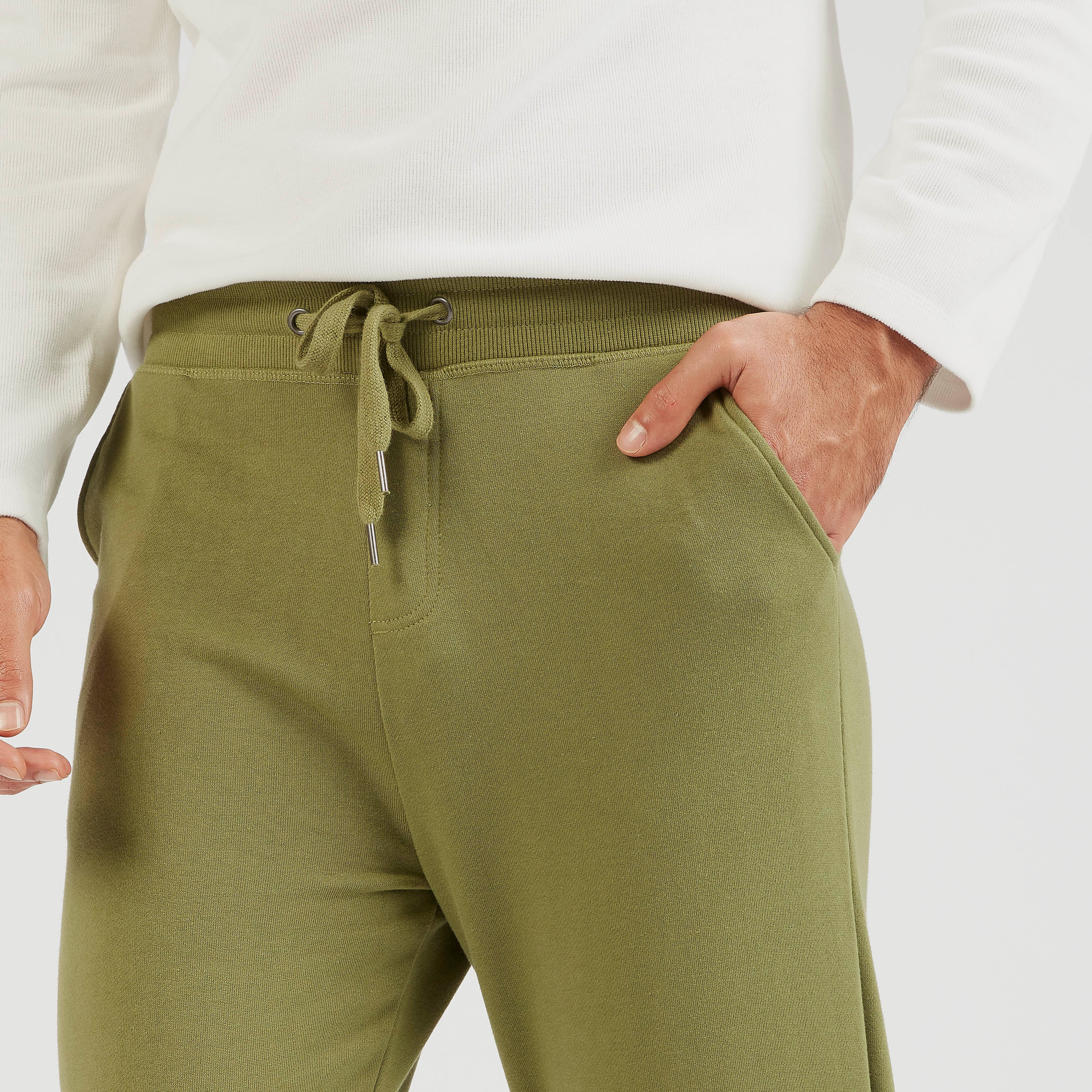 بنطلون رياضي سادة بجيوب ورباط إغلاق-men-clothing-bottoms-joggers-image-7