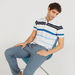 Striped Polo T-shirt with Short Sleeves-Polos-thumbnail-0