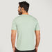 Solid V-neck T-shirt with Short Sleeves-T Shirts-thumbnail-3