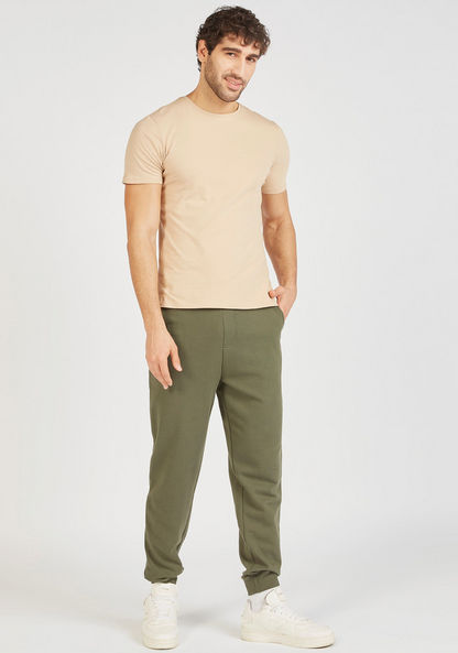 Solid Joggers with Drawstring Closure and Pockets-Joggers-image-4