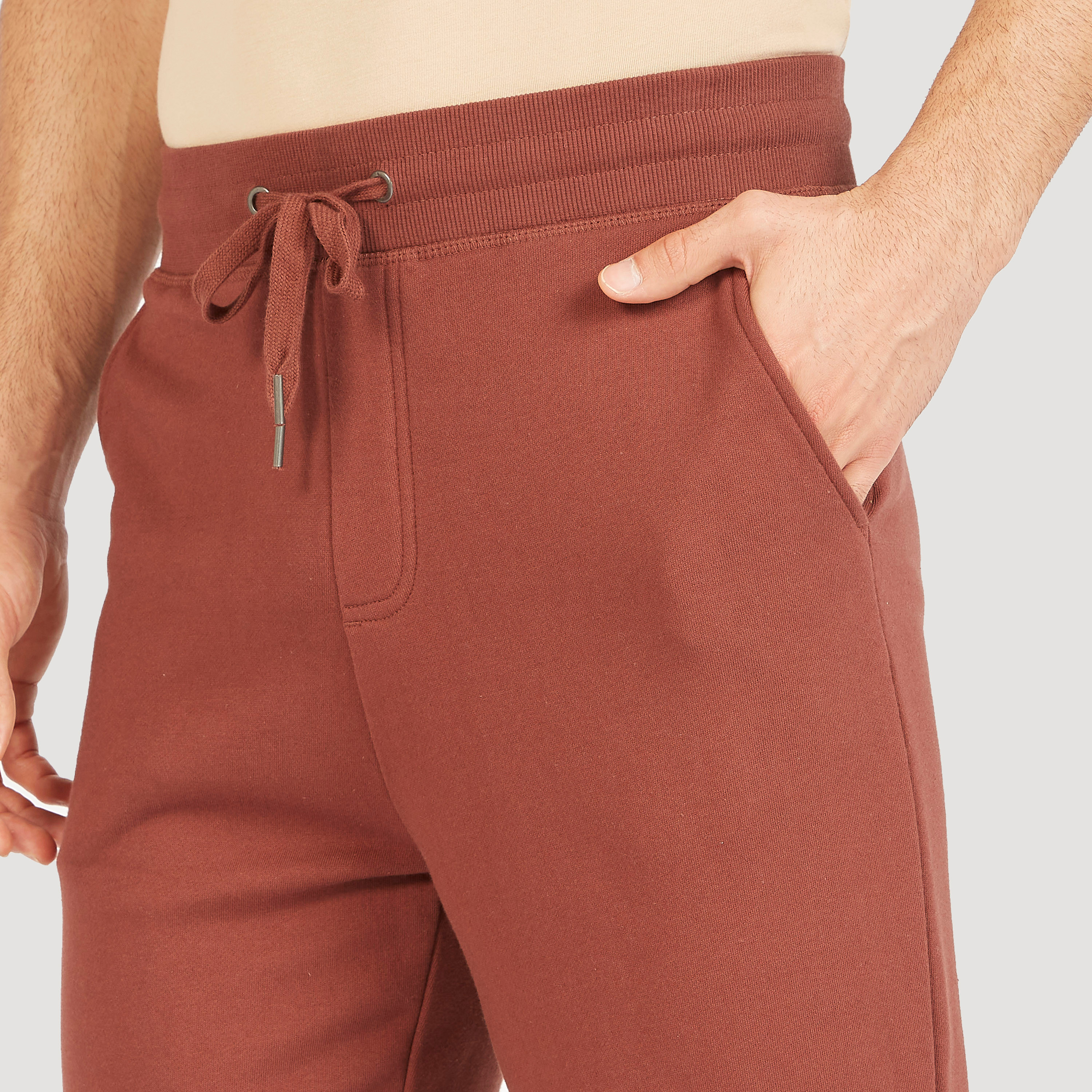 بنطلون رياضي سادة بجيوب ورباط إغلاق-men-clothing-bottoms-joggers-image-48