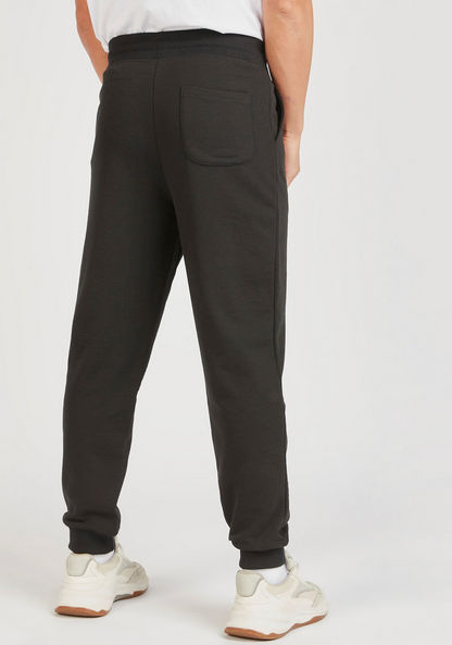 Solid Joggers with Drawstring Closure and Pockets-Joggers-image-3