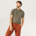 Solid Polo T-shirt with Short Sleeves and Button Closure-Polos-thumbnailMobile-3