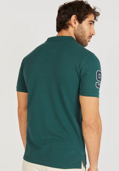 Solid Polo T-shirt with Short Sleeves-Polos-image-3