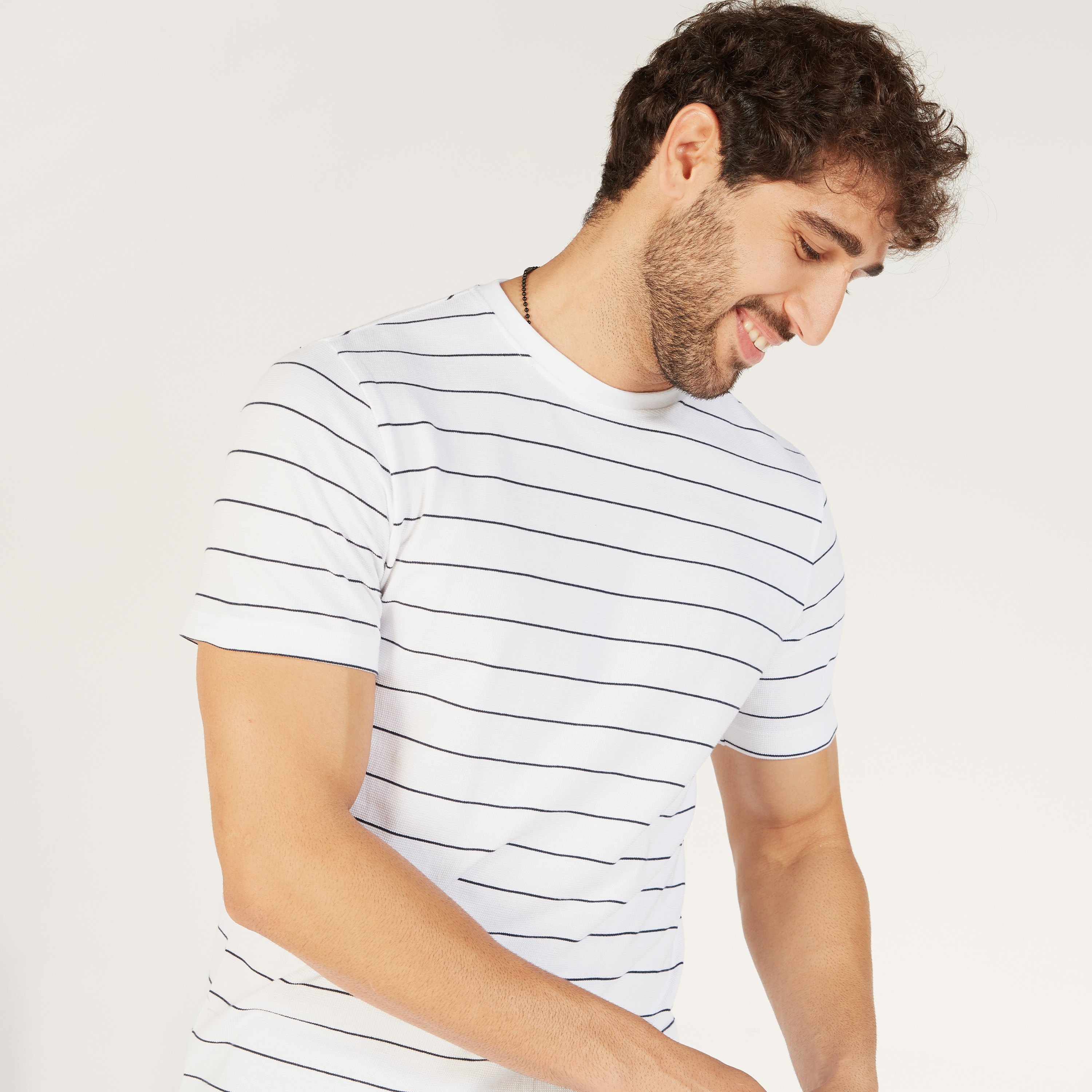 Striped T-shirt with Round Neck and Short Sleeves-men-clothing-tshirtsandpolos-tshirts-image-11