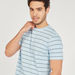 Striped T-shirt with Round Neck and Short Sleeves-T Shirts-thumbnail-2