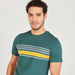 Striped T-shirt with Crew Neck and Short Sleeves-T Shirts-thumbnail-2