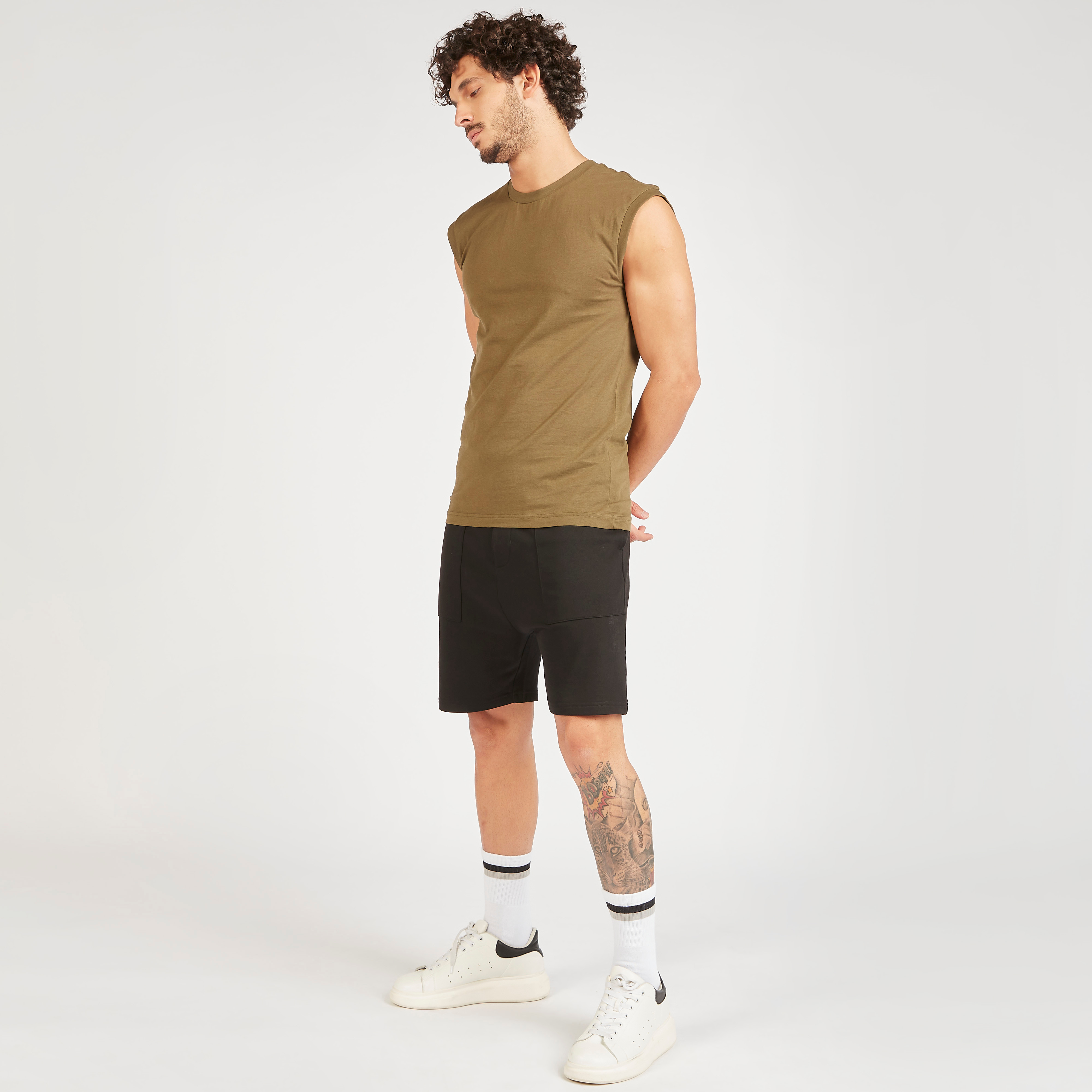 Solid Sleeveless Vest with Crew Neck-men-clothing-tshirtsandpolos-vests-image-2