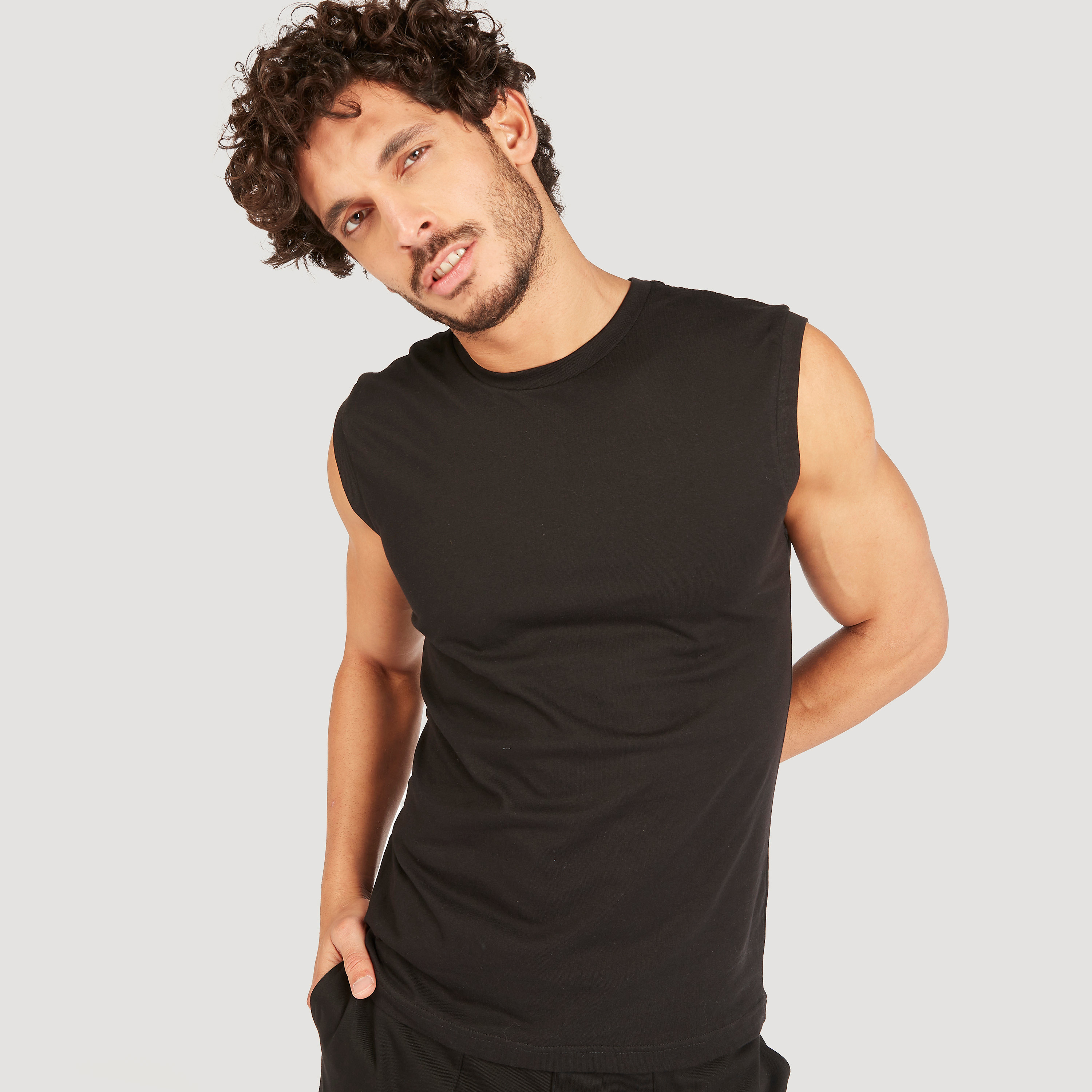 Solid Sleeveless Vest with Crew Neck-men-clothing-tshirtsandpolos-vests-image-6