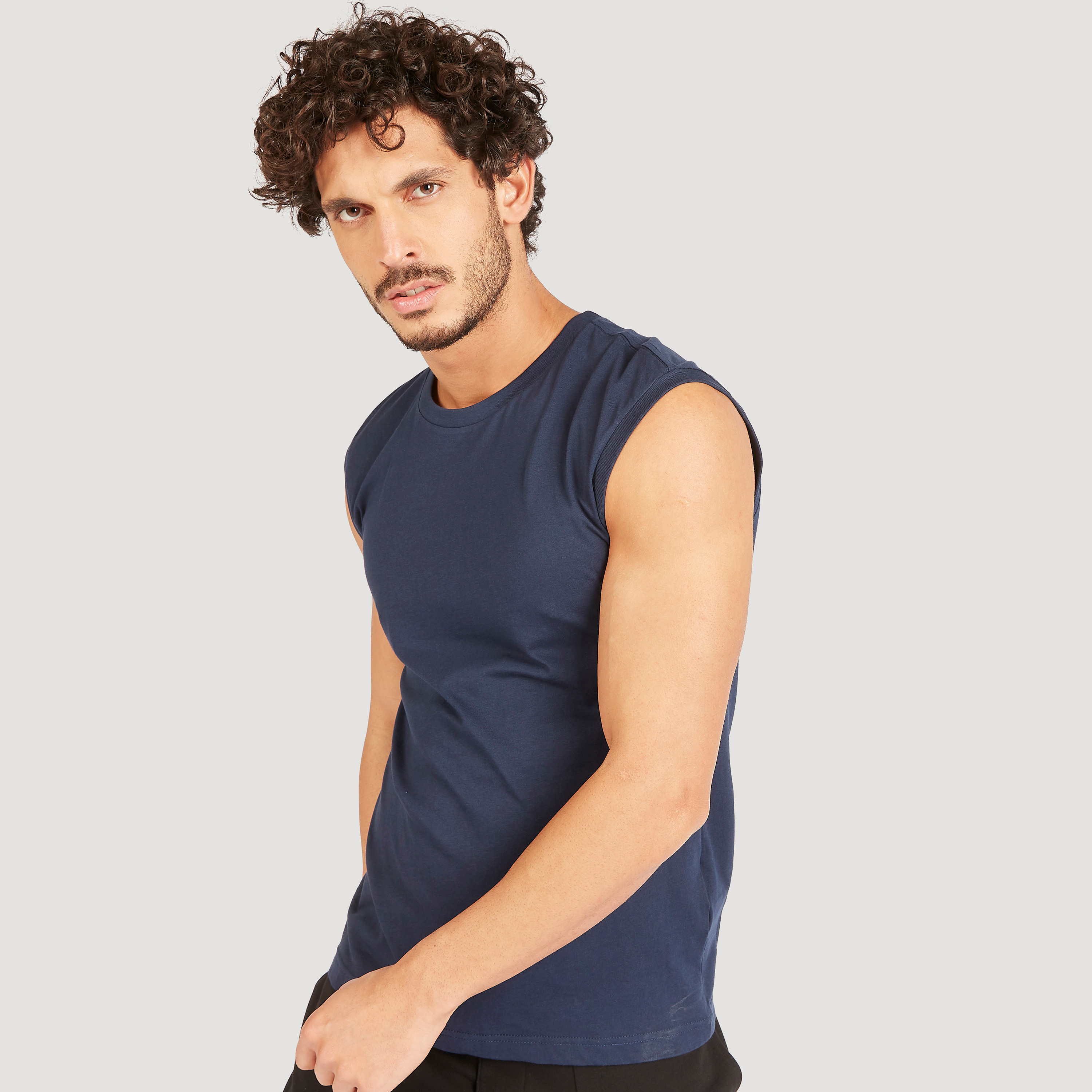 Solid Sleeveless Vest with Crew Neck-men-clothing-tshirtsandpolos-vests-image-24