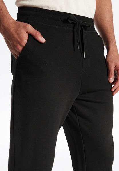 Solid Joggers with Drawstring Closure and Pockets-Joggers-image-2