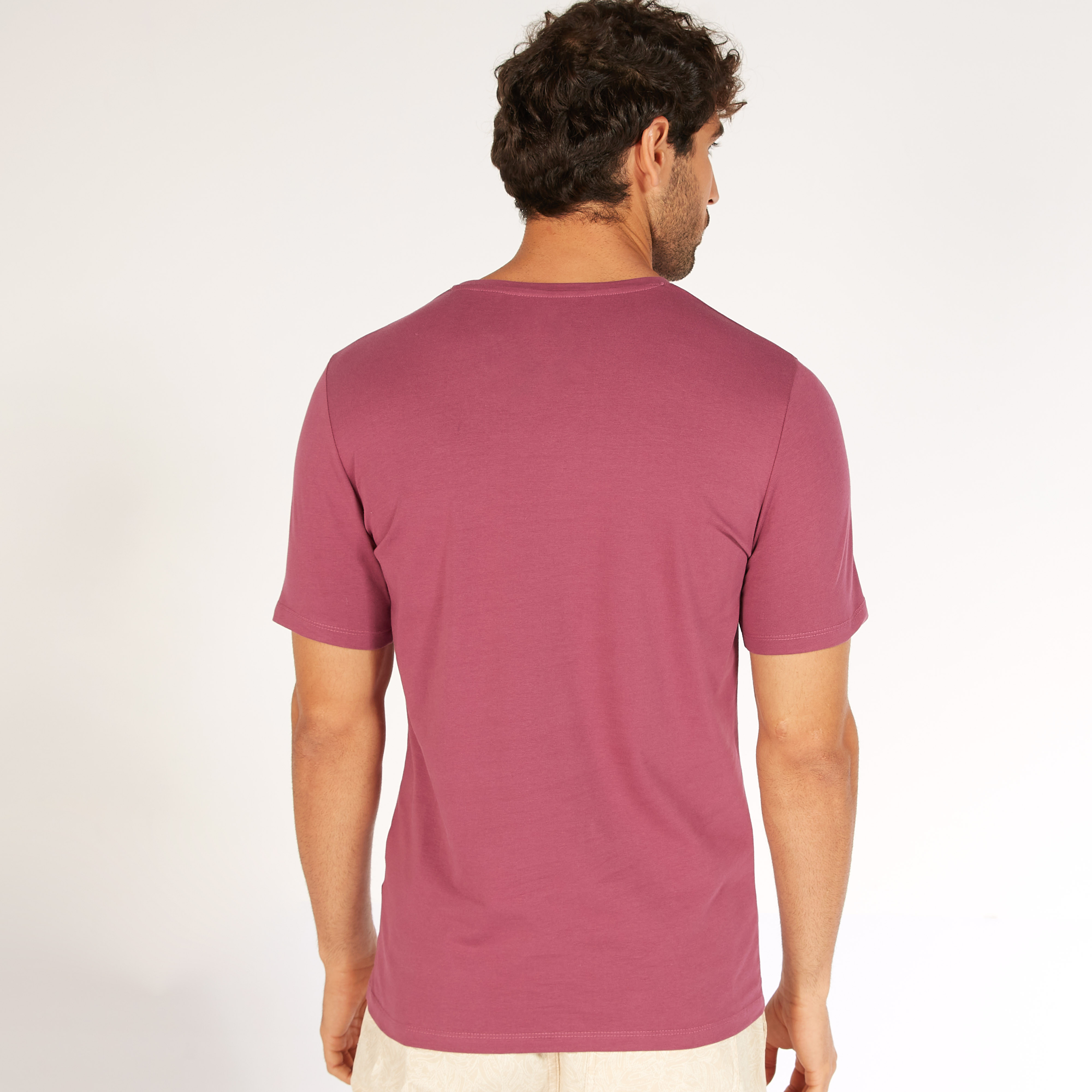 Solid Crew Neck T-shirt with Short Sleeves-men-clothing-tshirtsandpolos-tshirts-image-8