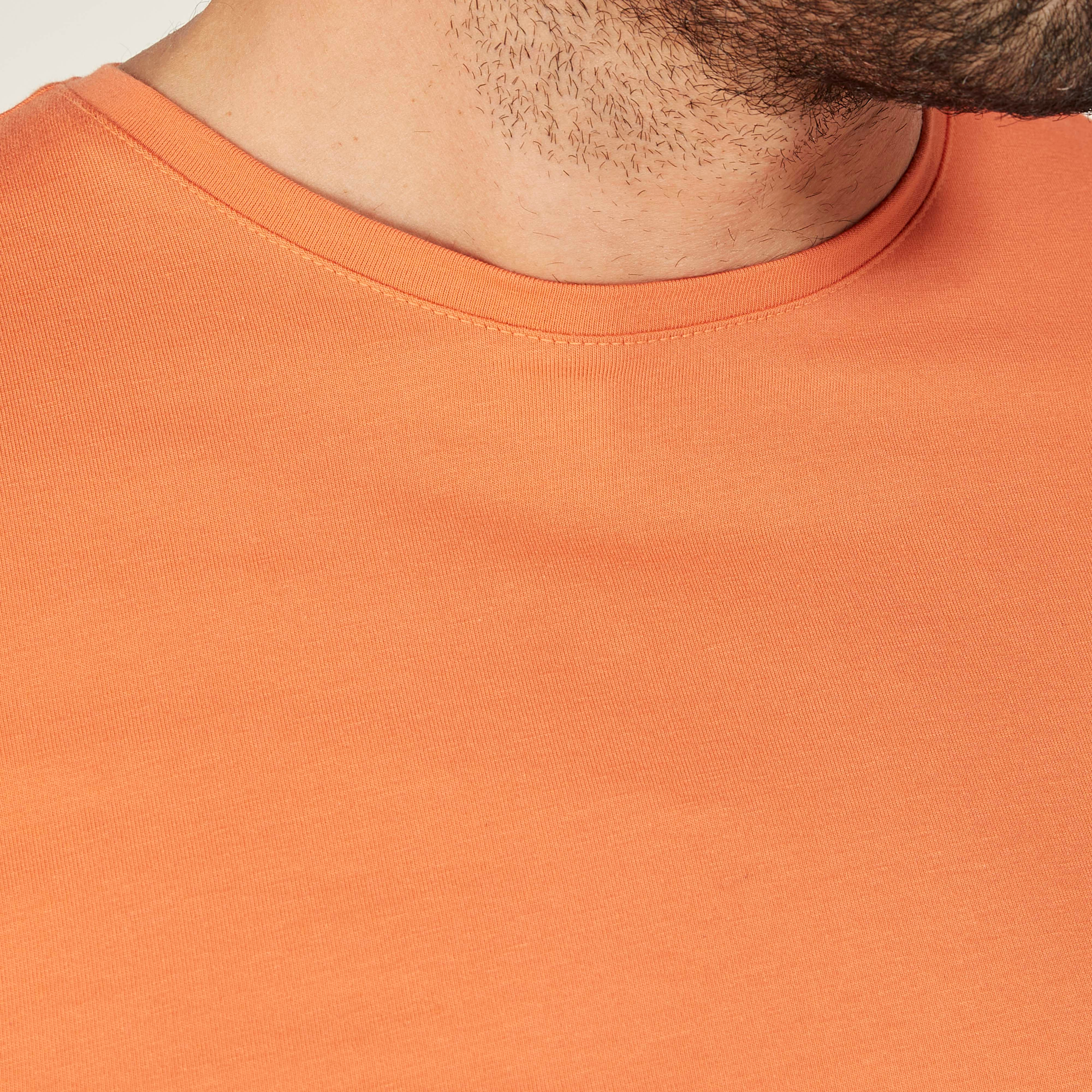 Solid Crew Neck T-shirt with Short Sleeves-men-clothing-tshirtsandpolos-tshirts-image-11