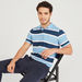 Striped Polo T-shirt with Short Sleeves-Polos-thumbnail-0