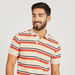 Striped Polo T-shirt with Short Sleeves-Polos-thumbnail-3